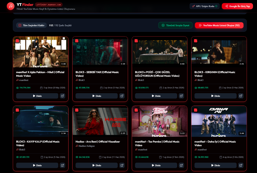 YT Finder - YouTube Music Keşif